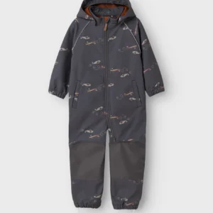 NMMALFA08 Name it softshell kombe 'Grey Pinstripe AIRPLANE'