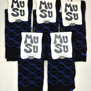 Meeste puuvillased sokid 'Must & Sinine MuSu' suurus 41-44 (5 paari)