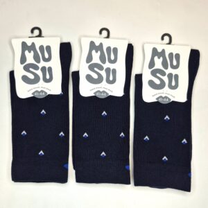 Meeste puuvillased sokid 'Tumesinine MuSu' suurus 41-44 (3 paari)