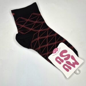 Naiste puuvillased sokid 'Must & Punane MuSu' suurus 37-40